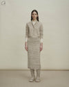 SWAYING 24 Autumn and Winter Shawl Collar Short Cardigan SW-SW24AW1T55-QH Light Gray